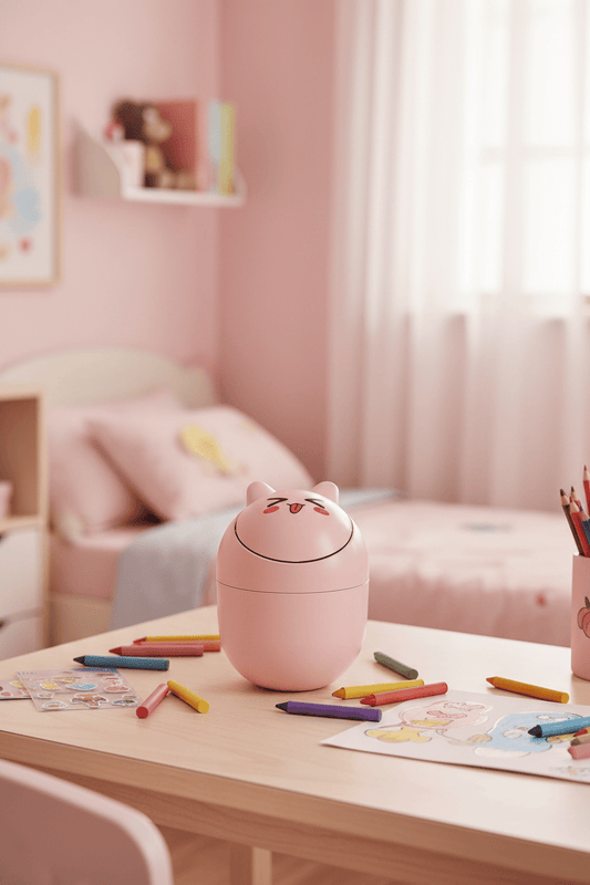 Mini poubelle Panda kawaii pour chambre ou bureau