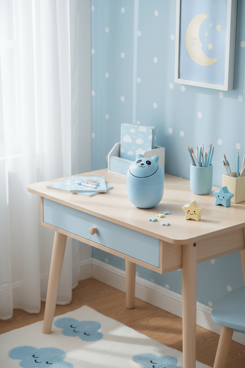 Mini poubelle Panda grise