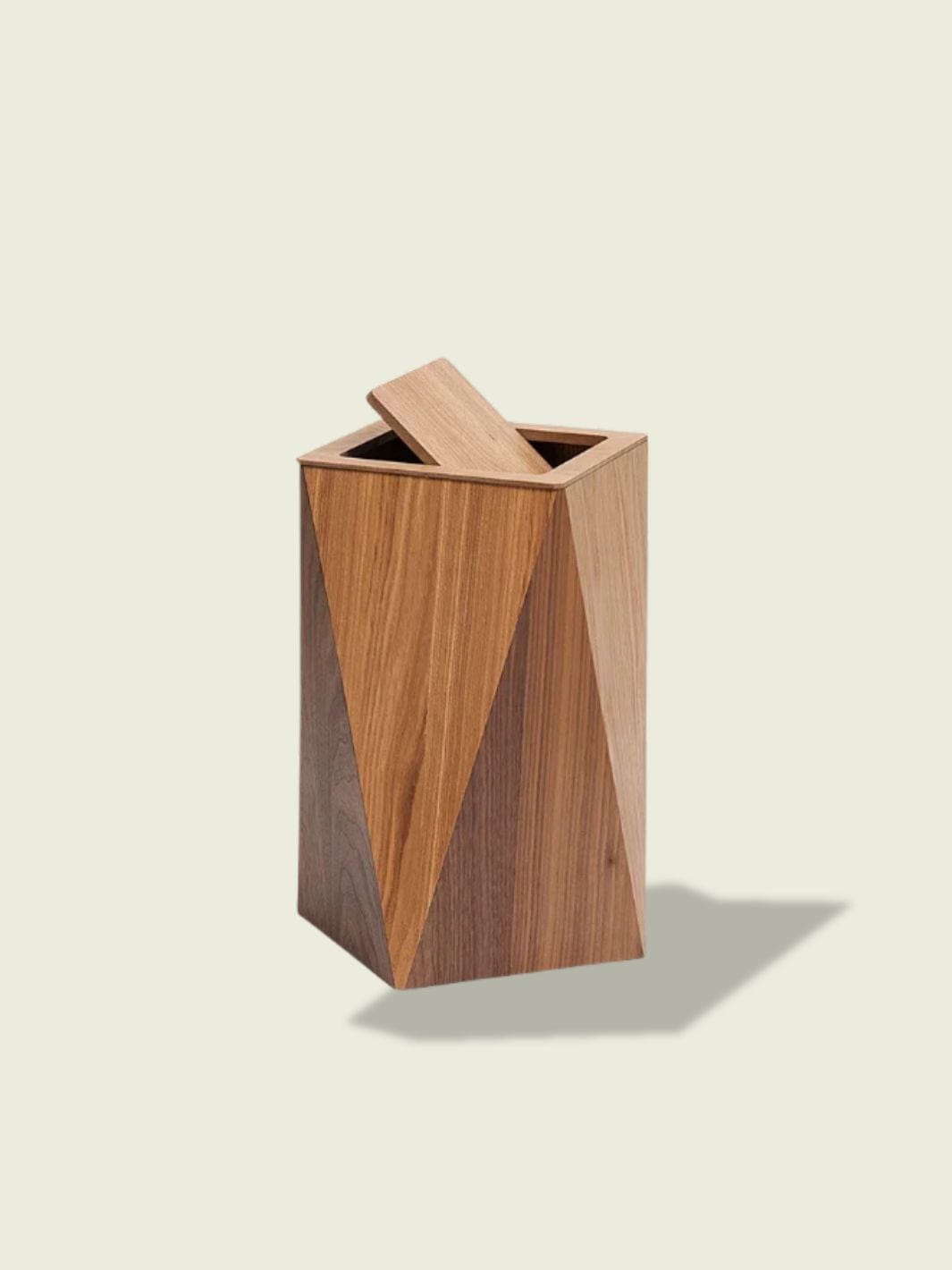 Poubelle de cuisine en bois