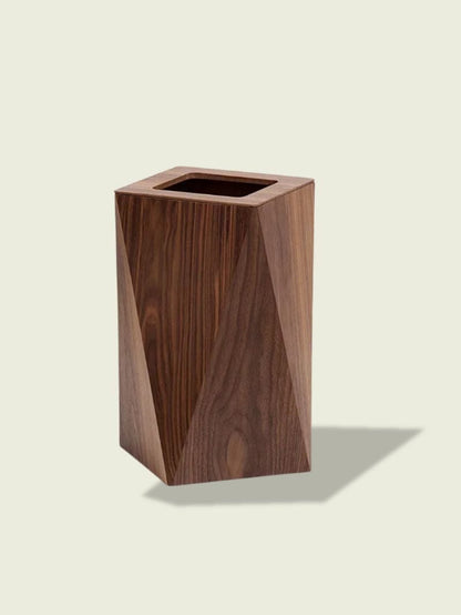 Poubelle de cuisine en bois