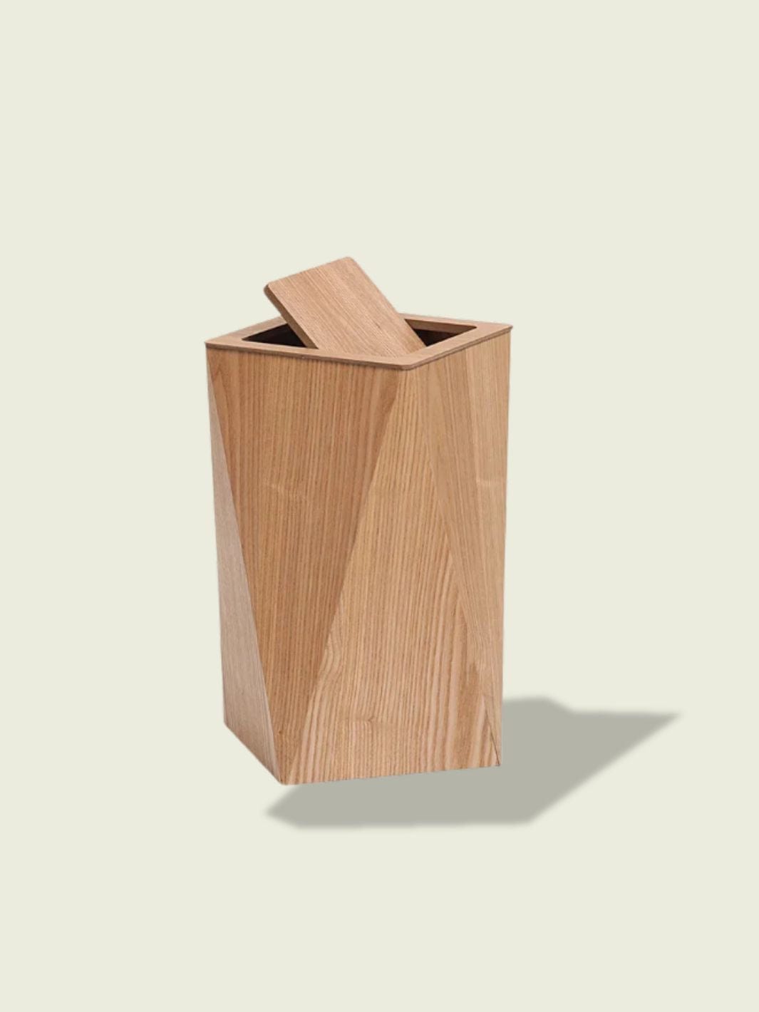 Poubelle de cuisine en bois