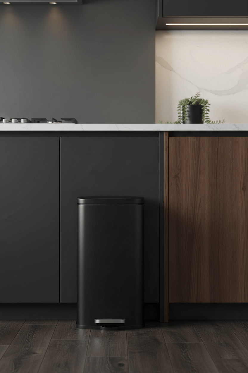 Poubelle de cuisine inox 30L | Poubelle Factory