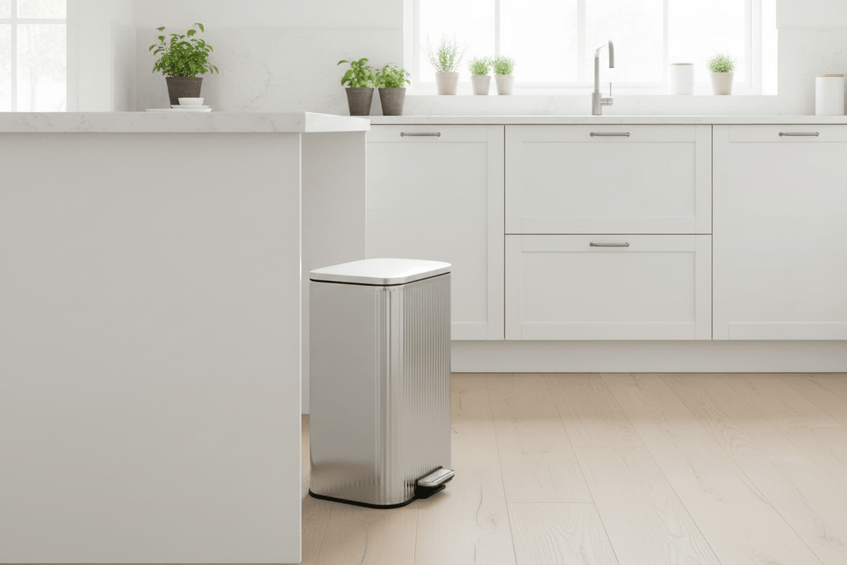 Poubelle SilverFlow en inox pour cuisine