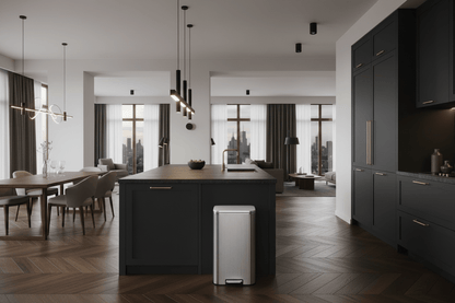Poubelle SilverFlow en inox – vue du produit