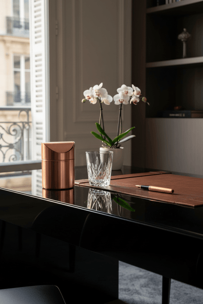 Poubelle d'Or design doré – présentation du modèle