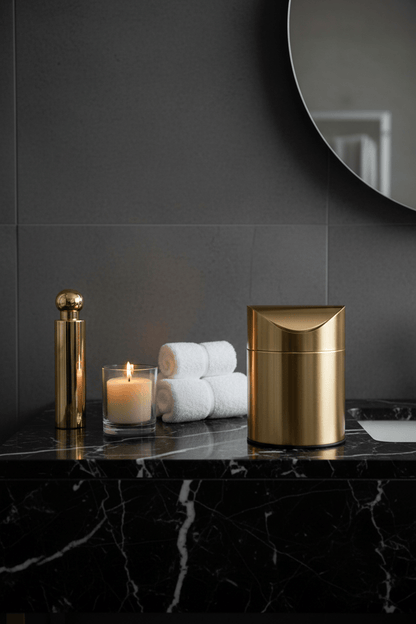 Poubelle d'Or – aperçu de la finition dorée