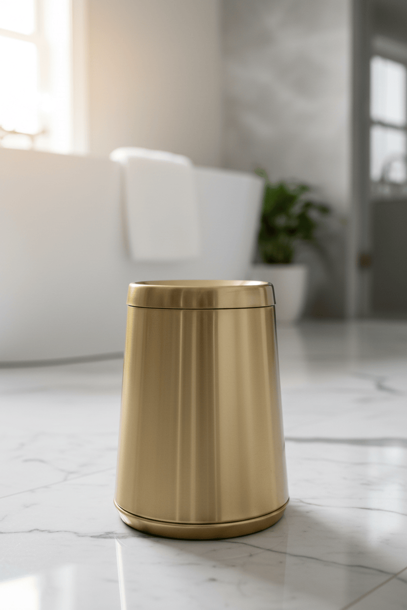 Poubelle Inox GoldAura 10L | Poubelle Factory