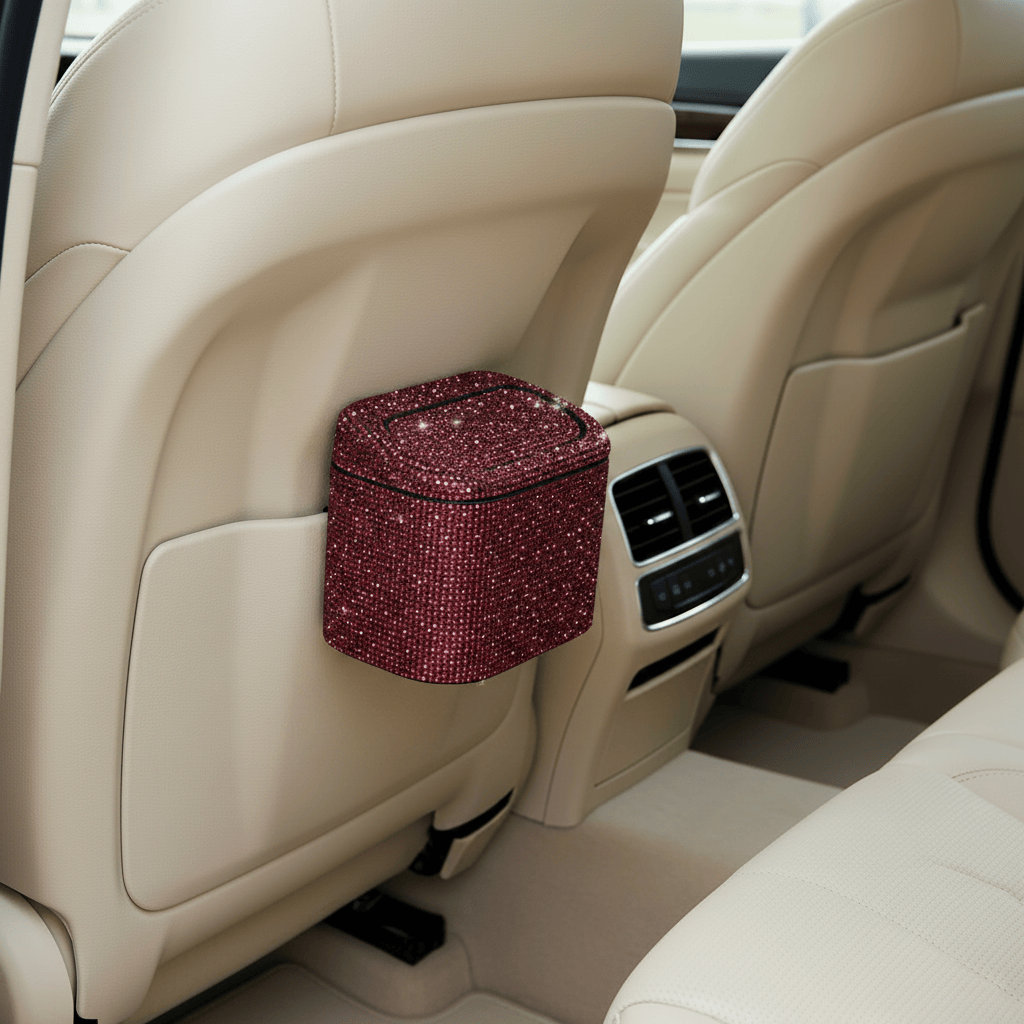 Poubelle pour voiture Disco compacte avec couvercle push