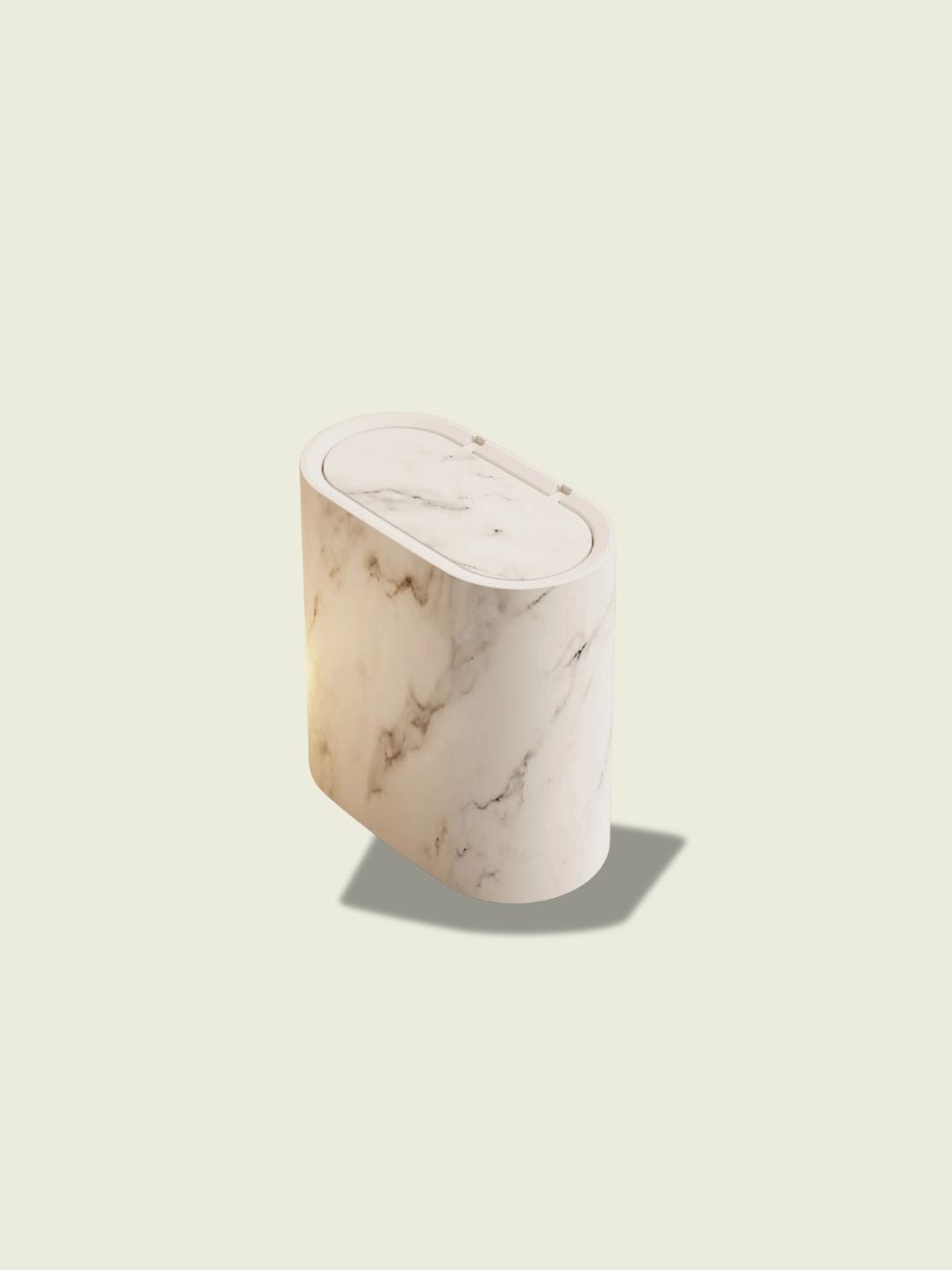 Poubelle Salle de Bain Effet Marbre